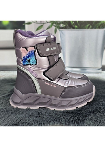Черевики дитячі зимові для дівчинки Bi&Ki лілові на овчині Tom.M (369384027)