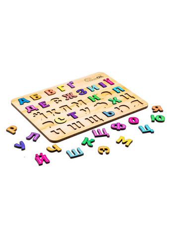 Розвиваюча дерев'яна іграшка "Абетка" Арт-11229, 33 елемента A4 PuzzleOK (315352092)