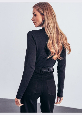 Чорний демісезонний джемпер чорного кольору з вирізом на поличці Dressa