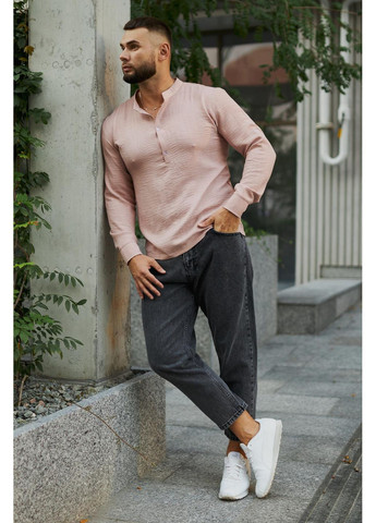 Стильна чоловіча сорочка з прямим приталеним кроєм та коміром-стійкою Vakko (362189157)