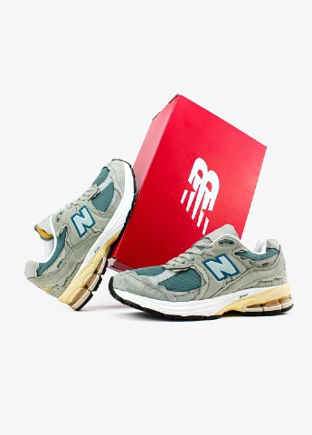 Зелені всесезон кросівки чоловічі і жіночі new balance 2002r green | нью беланс 2002r зелені No Brand