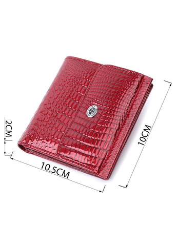 Фактурний жіночий гаманець із натуральної шкіри червоний 22705 st leather (329198533)