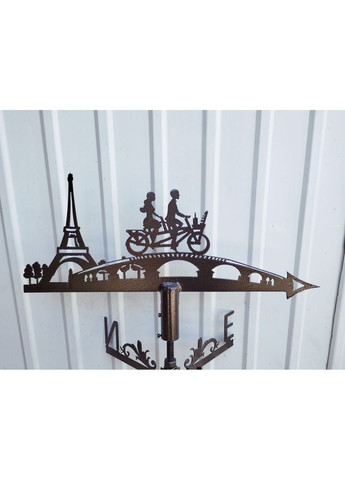 Флюгер на будинок Париж з металу 3 мм, флюгер на дах No Brand (368896394)