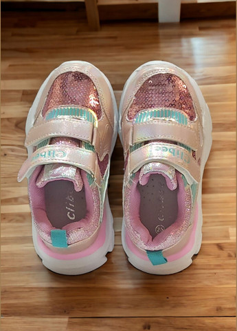 Розовые демисезонные детские кроссовки для девочки 96 Clibee