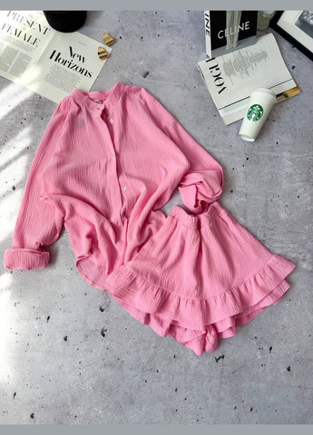 Женский муслиновый двойка розовый No Brand костюм (334010399)