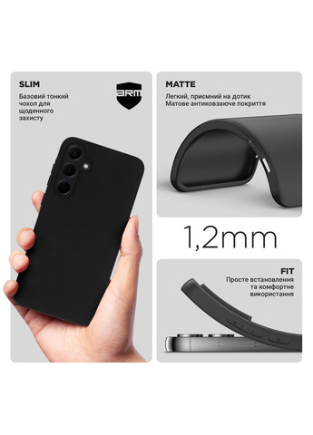 Чехол Matte Slim Fit для Samsung A35 5G (A356) Camera cover Black (ARM74316) ArmorStandart (292323549)