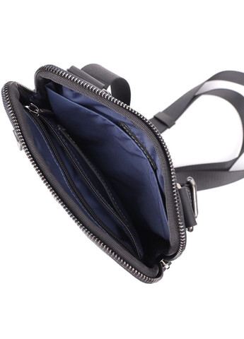 Удобная сумка для мужчин на плечо из натуральной винтажной кожи 23147 Черный Shvigel (362971709)