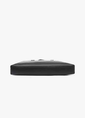 Шкіряний портфель для документів з тисненням Чорний No Brand (302391199)
