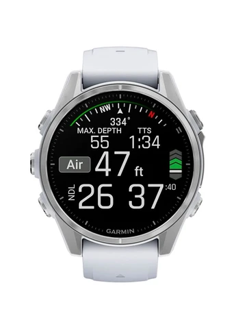 Смарт-годинник Fenix 8 AMOLED 43mm Silver with Whitestone Silicone Band (010-02903-00) [115071] Garmin (400983139)