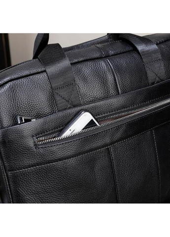 Шкіряна чоловіча сумка для ноутбука та документів Qvant 1000 - Чорна Tiding Сумки для ноутбуків (366889746)