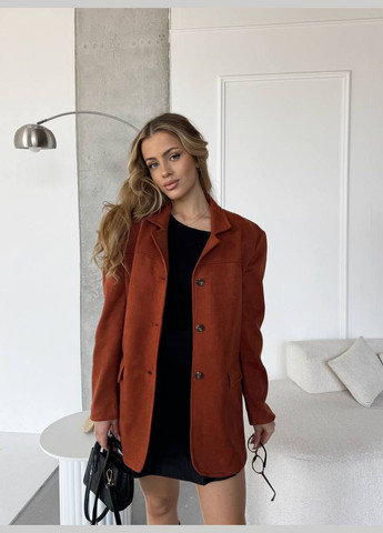 Жіночий замшевий піджак жакет на гудзиках штучна замша No Brand (322648425)