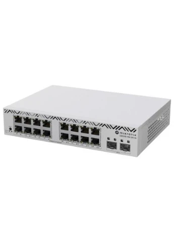Комутатор CSS318-16G-2S+IN, 16x Gigabit Ethernet ports, 2x 10G SFP+ ports, 16 MB FLASH, SwO Mikrotik (396879436)