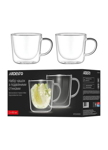 Набор чашек с двойными стенками AR2645BH 450 мл 2 шт Ardesto (324824700)