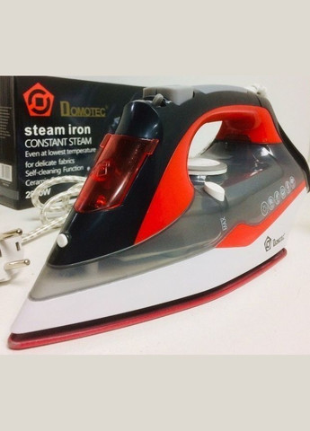 Праска парова електрична з керамічним покриттям 2200 Вт MS-2202 Червоний Domotec (306716798)