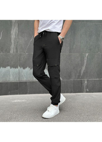 Черные повседневный демисезонные брюки No Brand