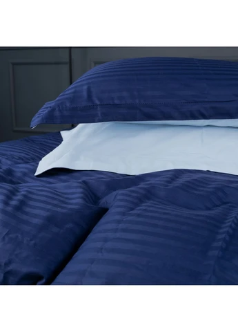 Комплект постільної білизни Сатин TEENAGER Satin Stripe 30-0021 + 30-0015 Edaliz Полуторний Євро Mirson (399958829)