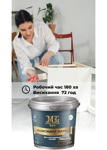 Епоксидна фарба для меблів 4.5 кг жовта plastall MG (365817257)
