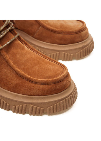 Осенние ботинки 01250 рыжие Bengzo Baldini из натуральной замши