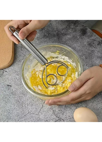 Данський вінчик для змішування тіста з нержавіючої сталі 19 см Kitchen Master (322648373)