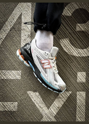 Серые всесезонные кроссовки мужские и женские new balance 1906r gray white black | нью беланс 1906r серые белые черные No Brand