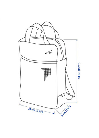 Рюкзак ІКЕА PIVRING 24x8x34 см/9л (60484938) IKEA (278408999)