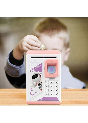 Дитяча сейф-скарбничка інтерактивна з кодовим замком та імітатором відбитка пальців Pink No Brand (367079033)