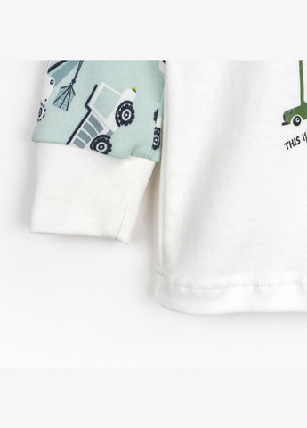 Блакитна всесезон піжама для хлопчиків з принтом машинок excavator dexter's