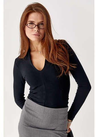 Трикотажный пуловер с глубоким вырезом Lurex (355077353)