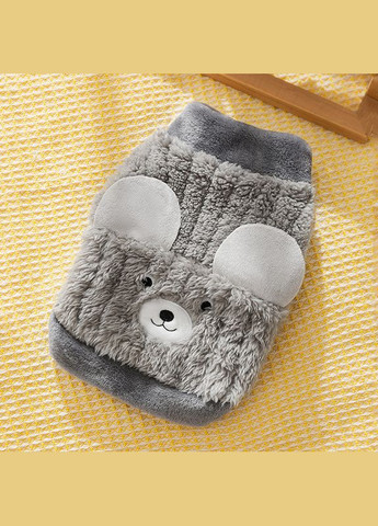 Светр для собак і кішок Lesko 2410SXMJ0231 Gray S утеплений з вушками 1 шт. Hippie dog (356500346)