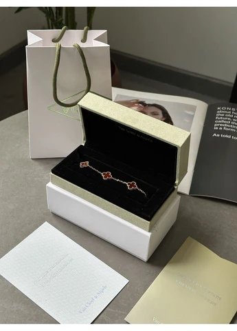 Van Cleef & Arpels Bracelet Vintage Alhambra Carnelian 18K Rose Gold No Brand (362044649)
