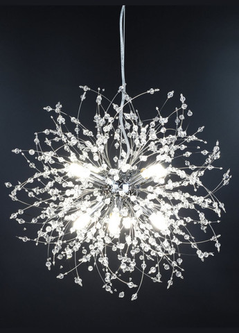 Люстра подвесная на 8 лампочек 26480 Хром 50-160х45х45 см. Sunnysky (364491956)