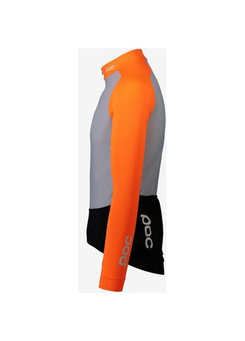 Комбинированная велоджерси essential road mid ls jersey серый-оранжевый POC