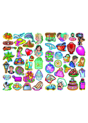 Книга Велика книжка. Розвиваючі наліпки. Розумні завдання. Весілля (Crystal Book) No Brand (338874213)