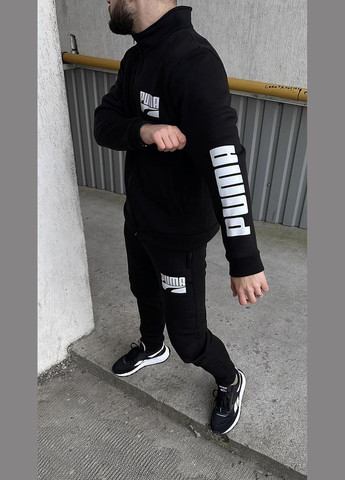 Чоловічий спортивний костюм чорний No Brand (367982280)