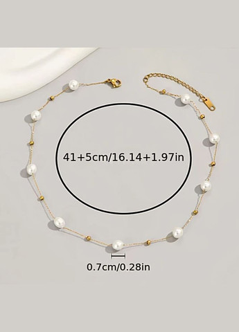 Чокер з намистинками 7 мм No Brand метал (328082812)