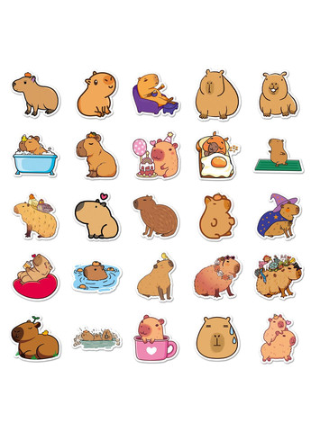 Набор наклеек Капибара (50 шт) No Brand (349457526)
