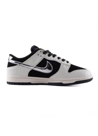 Комбіновані кросівки sb dunk low x stussy black white metallic демісезон Nike 12899