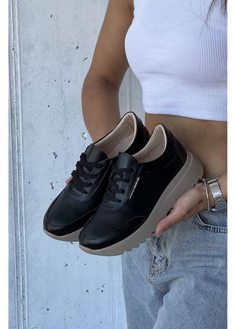 Кросівки жіночі з натуральної шкіри кольору беж INNOE Кросівки чорні демісезони (353380456)