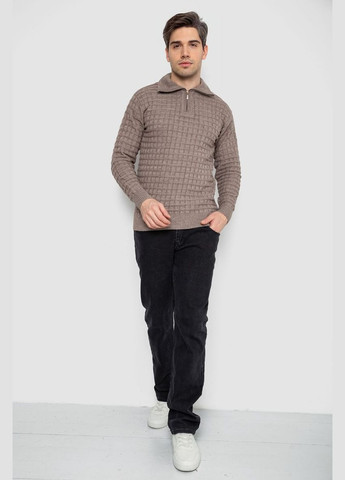 Коричневий демісезонний светр чоловічий однотонний, 161r920 Ager