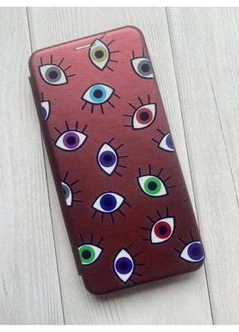 Чехол книжка с рисунком для Samsung Galaxy A12:: Разноцветные глаза (принт 336) Creative (360698022)