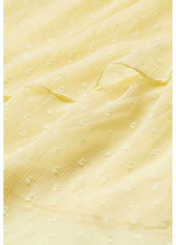 Жовтий повсякденний жіноча сукня з воланами н&м (57071) s жовта H&M