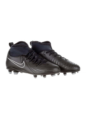 Черные детские бутсы jr phantom luna ii club fg/mg черный Nike