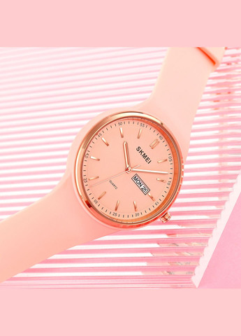 1747PK Pink кварцевый сasual, классический Skmei (324089191)
