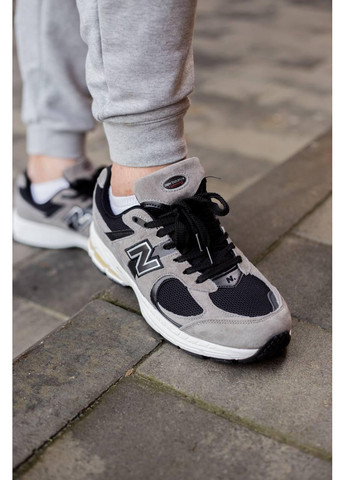 КРОССОВКИ ЖЕНСКИЕ NEW BALANCE 2002R GREY BLACK 2.0 НЬЮ БЕЛАНС 2002R No Brand серые демисезоны (367177281)