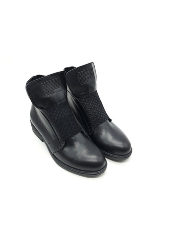 Осенние женские ботинки черные кожаные kr-19-5 24 см (р) Kristal