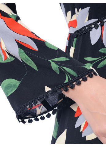 Комбинированное платье макси в цветочный принт - ua50 / eu44 Iren Klairie