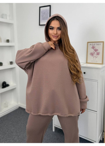 Стильний теплий костюм із худі та штанами-джогерами No Brand (366018286)