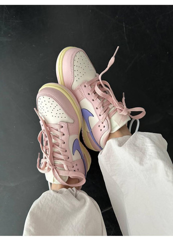 КРОССОВКИ ЖЕНСКИЕ NIKE SB DUNK LOW PINK OXFORD НАЙК СБ ДАНК No Brand розовые демисезоны (367167625)