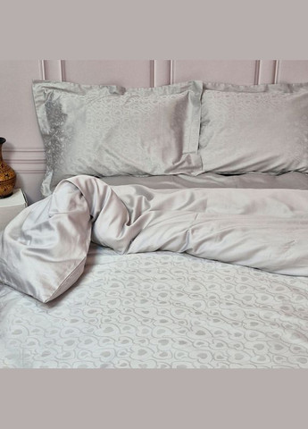 Постельное белье HEART Platinum Сатин жакард Евро на резинке MERISET (306739841)