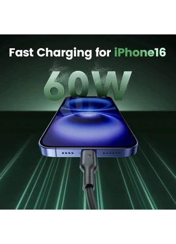 Комплект кабелів RAMPOW USB-C - USB-C 60W по 1 м (набір 4 шт) для швидкої зарядки та передачі даних No Brand (398829650)